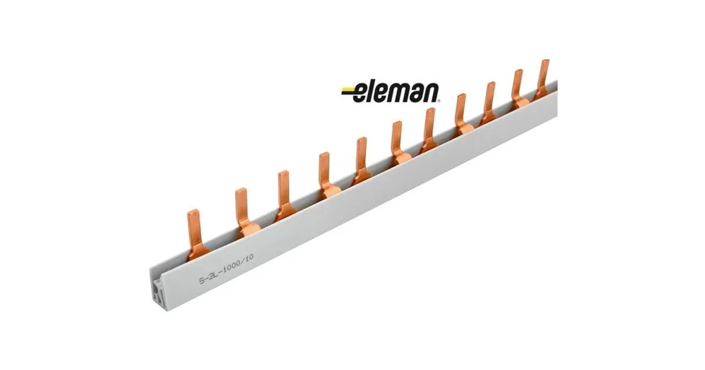 Oblíbený Lišta propojovací 2-pólová S-2L-1000/10 kolík 10mm2, 56 modulů, 63A, 1m ELEMAN