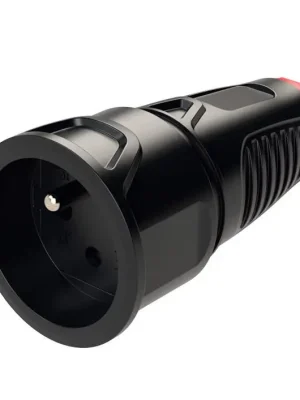 CZ spojka guma/polyamid SCHMACHTL PC-2410-sr 16A/250V, IP 20, červený kroužek, Taurus 2 černá Nejprodávanější