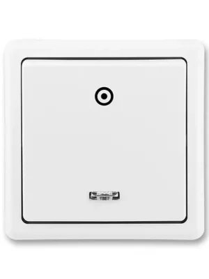 ABB CLASSIC 3553-91289 B1 tlačítko s doutnavkou ř. 1/0S jasně bílá Časově Omezené