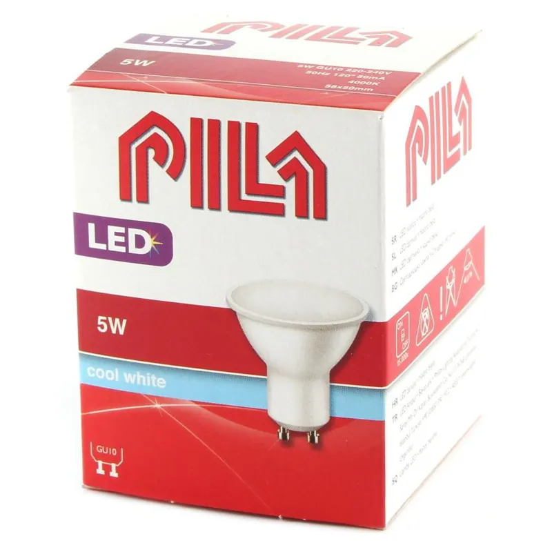 Speciální Cena LED žárovka PILA LEDspot GU10 5W (38W) 500 lm 4000K 840 120°