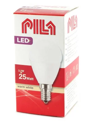 LED žárovka mini globe PILA LEDluster P45 E14 3.2W (25W) 250 lm 2700K 827 matná Oblíbený