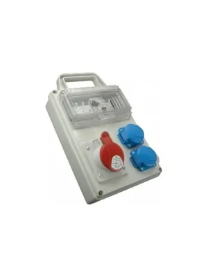 Must-Have Zásuvková rozvodnice jištěná s chráničem a držákem 1x1653+2x230V SEZ ROS FI-1603 D