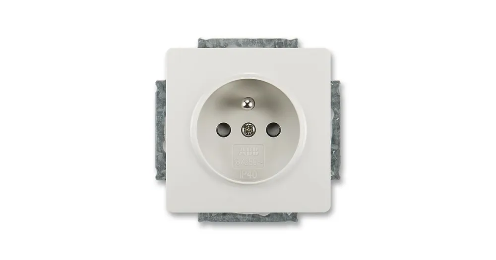 Aktuální ABB 5518G-A02359 S1 Zásuvka jednonásobná s clonkami Swing®, Swing®L světle šedá