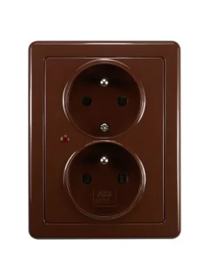 ABB 5592G-C02349 H1 Zásuvka dvojnásobná s ochranou před přepětím Swing® hnědá Sezónní Sleva