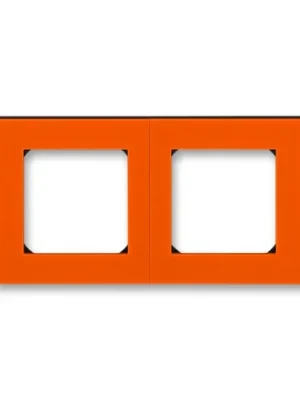 ABB 3901H-A05020 66 Rámeček dvojnásobný Levit® oranžová/ kouřová černá Nová Kolekce