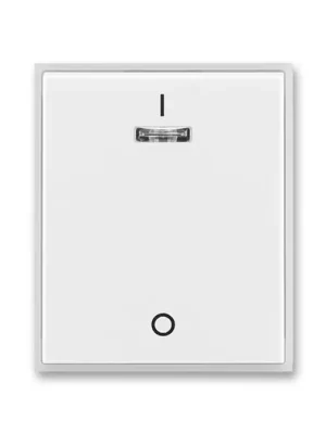 ABB 3558E-A00933 01 Kryt spínače jednoduchý s potiskem, s čirým průzorem Time®, Element® bílá/ ledová bílá Nakupujte Hned