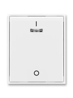 ABB 3558E-A00933 03 Kryt spínače jednoduchý s potiskem, s čirým průzorem Element®, Time® bílá/ bílá Speciální Cena