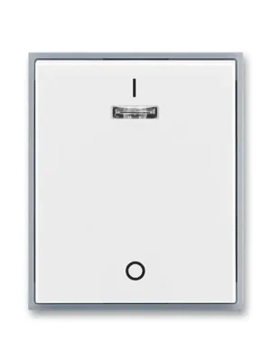 ABB 3558E-A00933 04 Kryt spínače jednoduchý s potiskem, s čirým průzorem Element® bílá/ ledová šedá Super Cena
