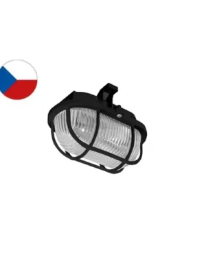 Sleva Svítidlo stropní a nástěnné OVAL PLAST SOP-60/C 60W IP44 černá PANLUX
