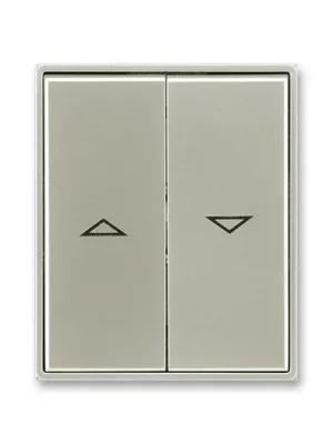 ABB 3558E-A00662 32 Kryt dělený spínače žaluziového, s potiskem Time®, Time® Arbo starostříbrná Nízká Cena