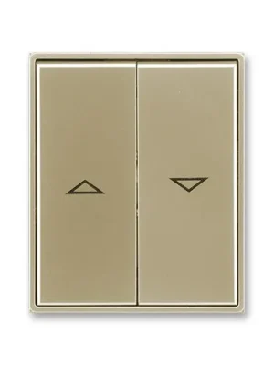 ABB 3558E-A00662 33 Kryt dělený spínače žaluziového, s potiskem Time®, Time® Arbo šampaňská Bezpečná Platba