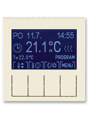 ABB 3292H-A10301 17 Termostat univerzální programovatelný Levit® slonová kost/ bílá Sezónní Sleva