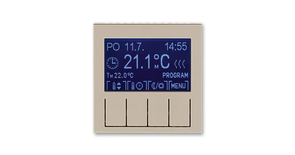 ABB 3292H-A10301 18 Termostat univerzální programovatelný Levit® macchiato/ bílá Rychlé Dodání