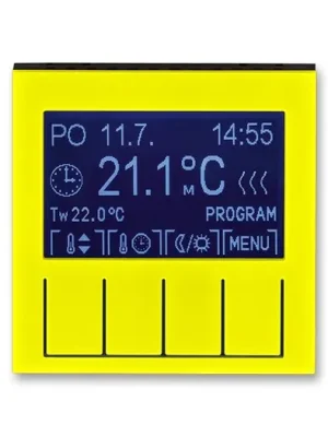 Akce ABB 3292H-A10301 64 Termostat univerzální programovatelný Levit® žlutá/ kouřová černá
