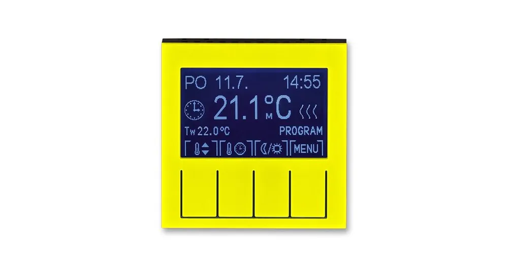 Akce ABB 3292H-A10301 64 Termostat univerzální programovatelný Levit® žlutá/ kouřová černá