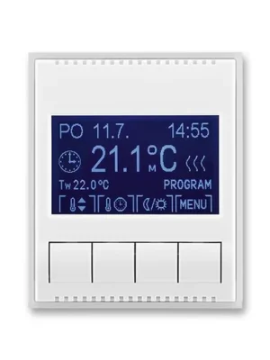 Akční Cena ABB 3292E-A10301 01 Termostat univerzální programovatelný Time®, Element® bílá/ ledová bílá