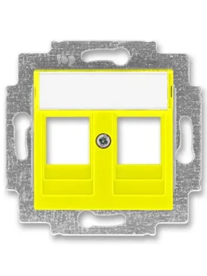 ABB 5014H-A01018 64 Kryt zásuvky komunikační s popisovým polem Levit® žlutá Dokud Zásoby Vydrží