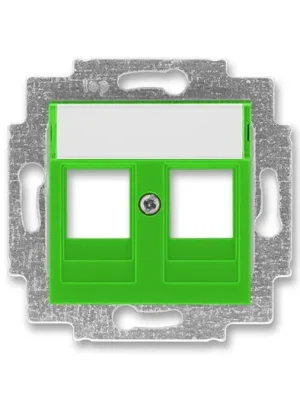 ABB 5014H-A01018 67 Kryt zásuvky komunikační s popisovým polem Levit® zelená Vysoce Kvalitní