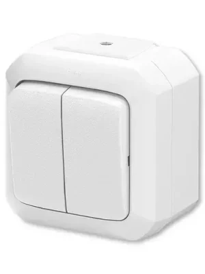 ABB VARIANT+ venkovní vypínač dvojitý IP54 ř. 6+6, 3558N-C52510 B bílá Cenově Výhodný