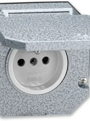 ABB 5518-2790 Zásuvka jednonásobná s víčkem, vestavná IP55 Garant šedá Cenový Hit