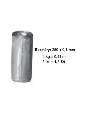 Tovární Cena Plech olověný 250x0,6mm (1kg = 0,59m)