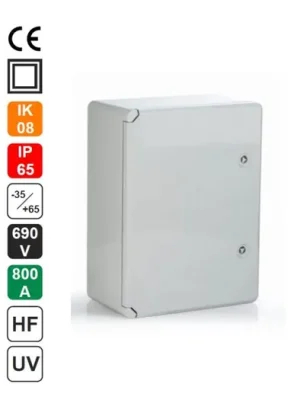 Výprodej Plastový box nástěnný P-BOX 2030 IP65, plné dveře, 200x300x130mm SEZ