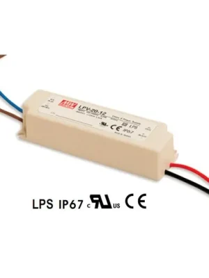 Napájecí spínaný zdroj pro LED LPV- 20-12 MEAN WELL 12V 20W IP67 Značkový