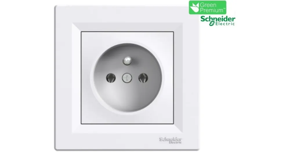 Víkendová Akce EPH2800121 Zásuvka jednonásobná 2P+PE bílá Asfora SCHNEIDER