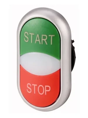 Koupit Online Tlačítko dvojité s potiskem START/STOP M22-DDL-GR-GB1/GB0 zelená/červená EATON 216702