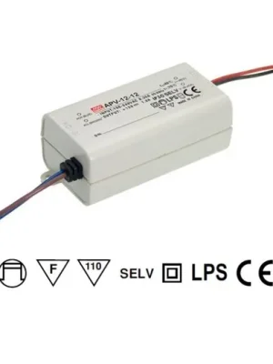 Výhodná Nabídka Napájecí spínaný zdroj pro LED APV-12-12 MEAN WELL 12V 12W
