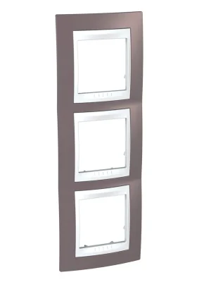 Značkový SCHNEIDER Rámeček Unica Plus troj. Mauve/Polar v