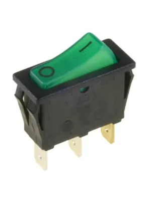 Vrácení Zdarma Spínač kolébkový ON-OFF I4615 16A/250V prosvětlená zelená