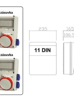 Značkový Zásuvková rozvodnice nejištěná, 6x zásuvka, IP44 SCAME - 633.61WW