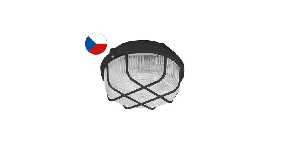Svítidlo stropní a nástěnné KRUH SKP-100/C 100W IP44 černá PANLUX Dokud Zásoby Vydrží