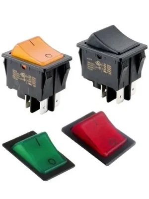 Spínač kolébkový dvoupólový OFF-MOM I4721 10A/250V černá Speciální Cena