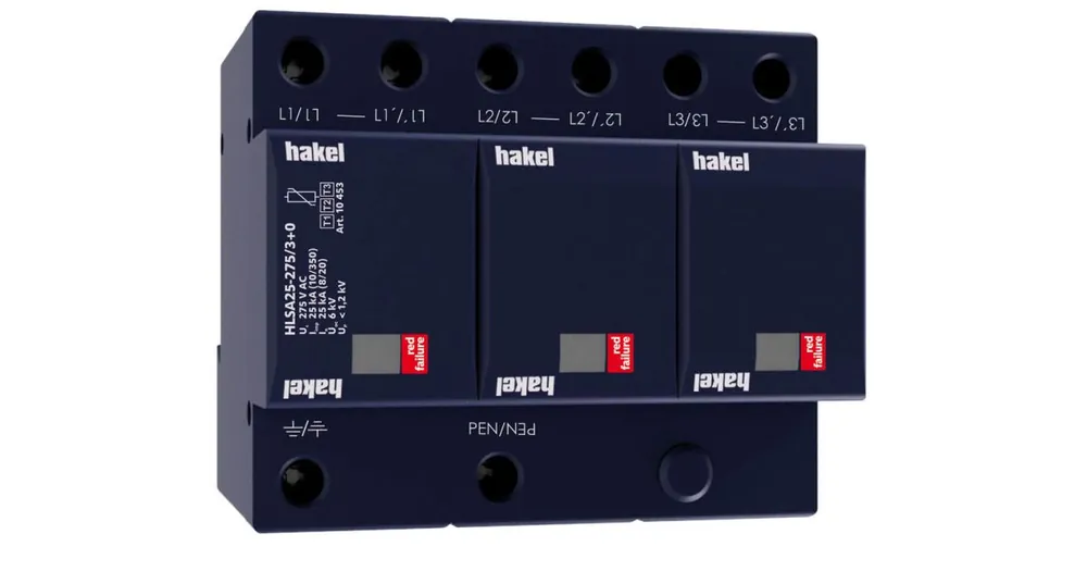 Přímo Od Výrobce Svodič přepětí HLSA25-275/3+0 SPD typ 1+2+3 HAKEL