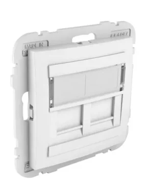 Akce Kryt dvojité datové zásuvky (pro RJ45 konektory) 90442 SBR - bílá