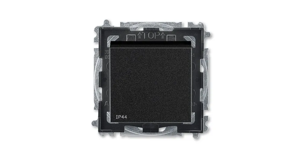 ABB 3559H-A06940 63 Přepínač střídavý s krytem č.6 IP44 s krytem Levit® onyx/ kouřová černá Akce