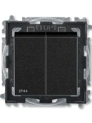 ABB 3559H-A05940 63 Přepínač sériový s krytem č.5 IP44 s krytem Levit® onyx/ kouřová černá Zlevněný