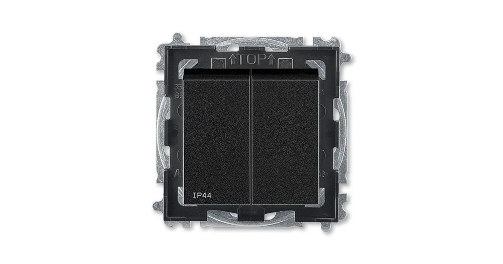 ABB 3559H-A05940 63 Přepínač sériový s krytem č.5 IP44 s krytem Levit® onyx/ kouřová černá Zlevněný