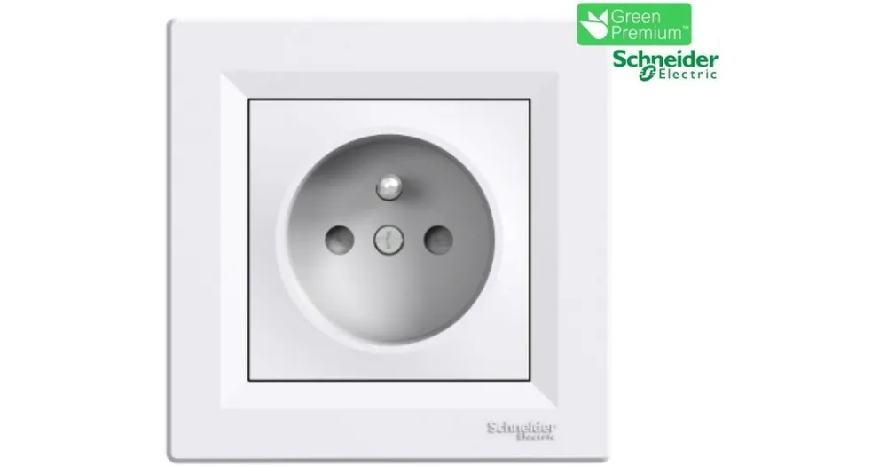 Kup Teď EPH2800221 Zásuvka jednonásobná 2P+PE clonky bílá Asfora SCHNEIDER