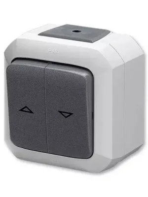 ABB VARIANT+ venkovní vypínač žaluziový IP54 ř. 1/0+1/0, 3558N-C88510 S šedá Speciální Cena