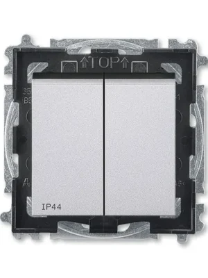 ABB 3559H-A05940 70 Přepínač sériový s krytem č.5 IP44 s krytem Levit® titanová/ kouřová černá Nejlepší Volba
