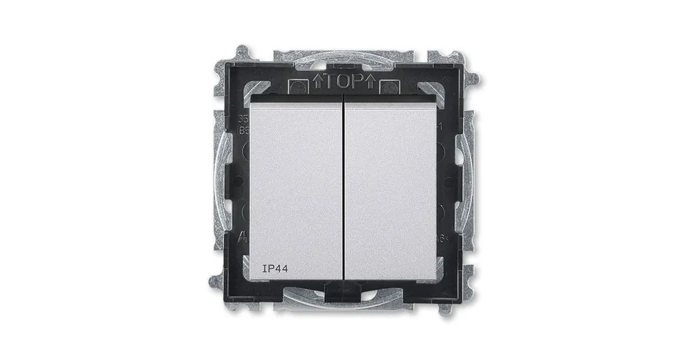 ABB 3559H-A05940 70 Přepínač sériový s krytem č.5 IP44 s krytem Levit® titanová/ kouřová černá Nejlepší Volba