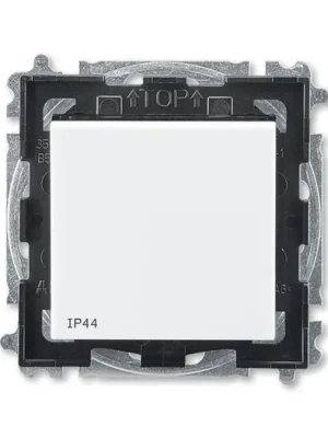 ABB 3559H-A06940 62 Přepínač střídavý s krytem č.6 IP44 s krytem Levit® bílá/ kouřová černá Nová Kolekce
