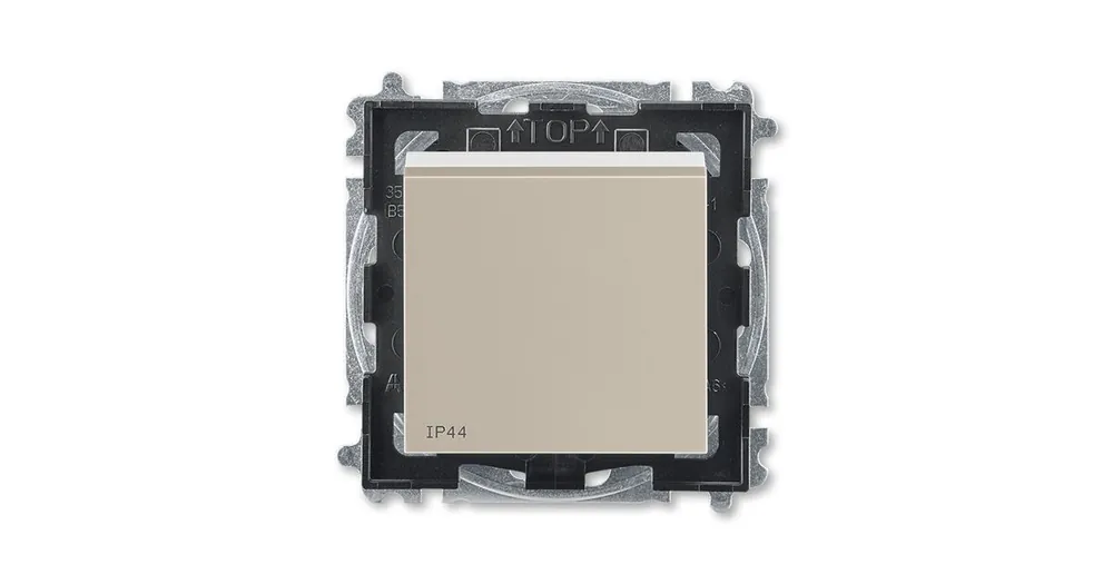 ABB 3559H-A86940 18 Ovládač přepínací s krytem č.6/0 IP44 Levit® macchiato/ bílá Poslední Šance