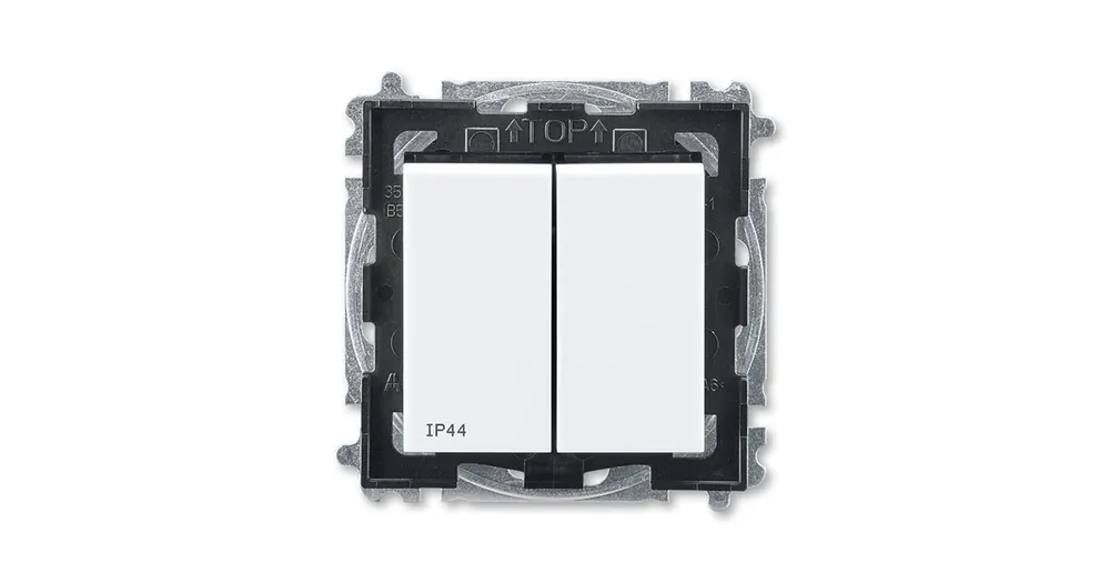 Akce ABB 3559H-A05940 62 Přepínač sériový s krytem č.5 IP44 s krytem Levit® bílá/ kouřová černá