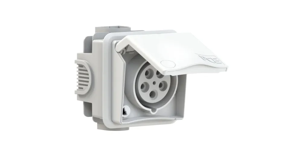 Zásuvka pod omítku PCE 883108v 2P+E 16A 230V IP44 bílá Vysoce Kvalitní