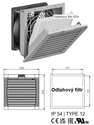 Cenový Hit Odtahový filtr výstupní 177x177 IP54 EFA220R5 ELDON