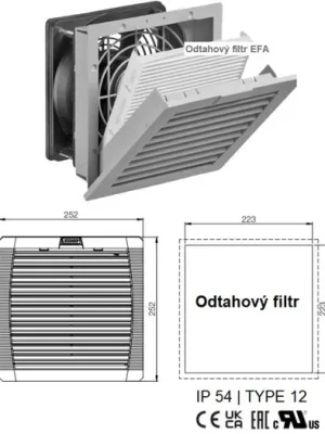 Odtahový filtr výstupní 223x223 IP54 EFA250-300R5 ELDON Must-Have